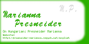 marianna presneider business card